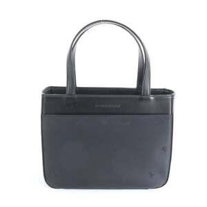 Burberry Shadow Horse Leather Handbag Tote Bag Black Women's